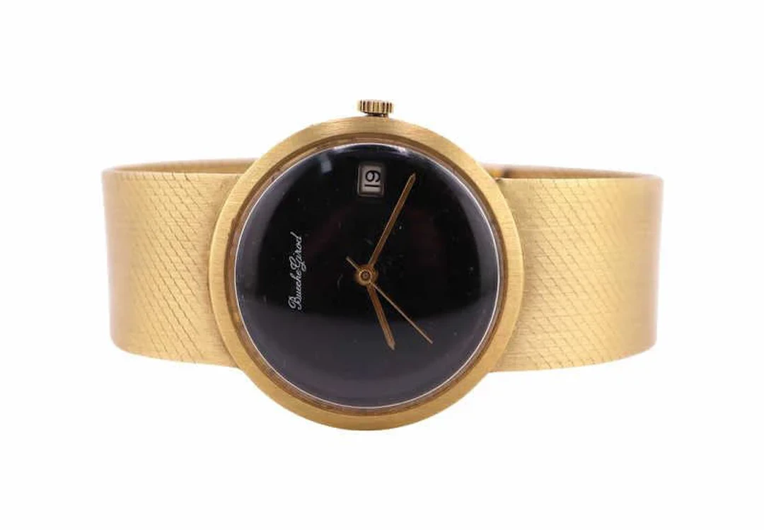 JEWELRY Vintage Bueche Girod 18kt Gold Dress Watch