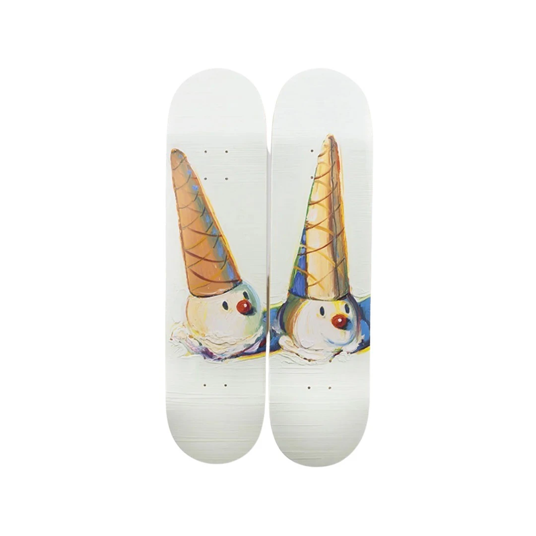 WAYNE THIEBAUD & THE SKATEROOM SKATEBOARD DECKS.