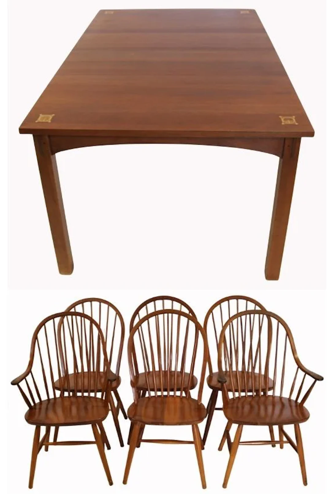 Stickley Audi Cherrywood Inlaid Dining Table and