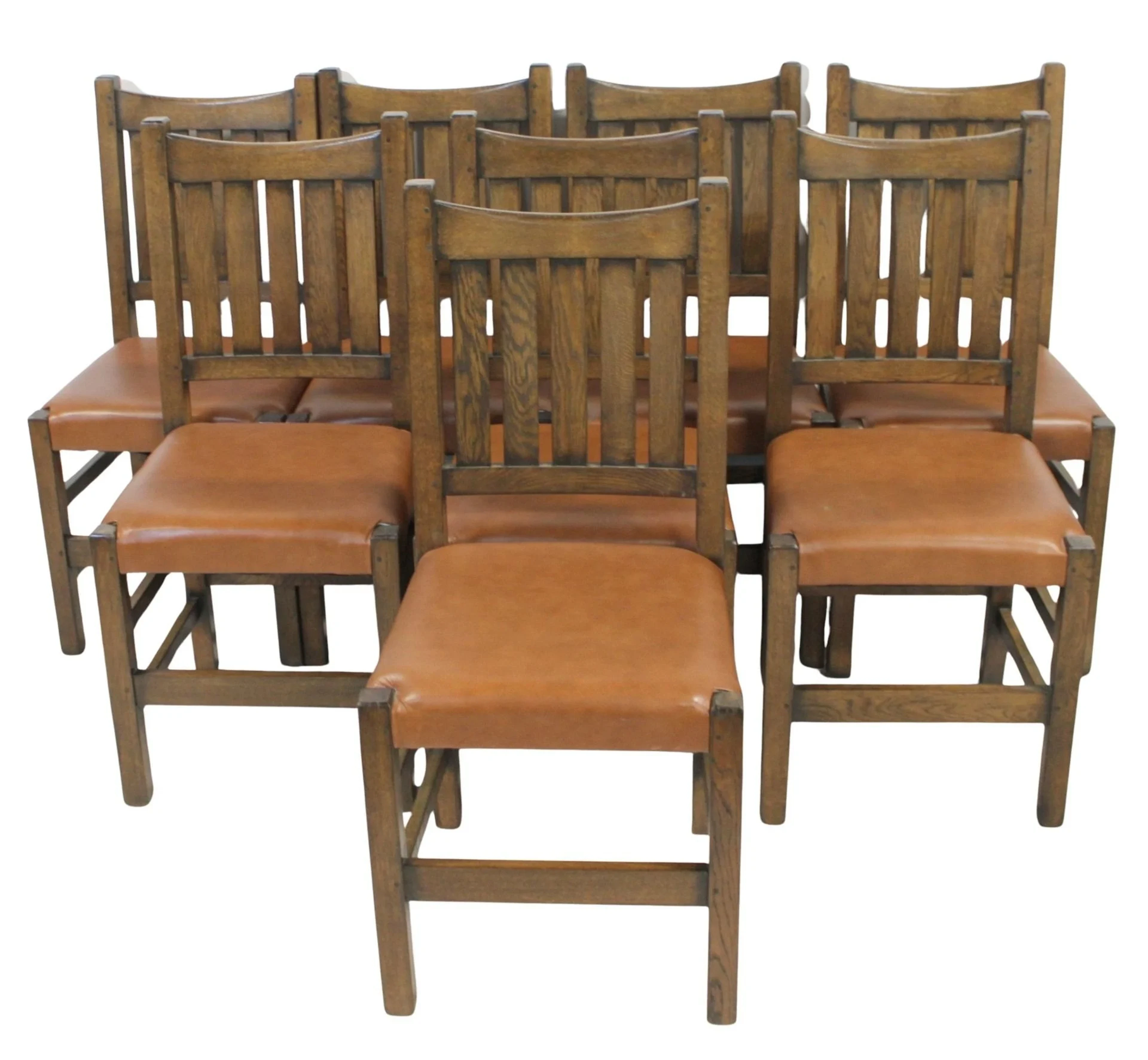 VOORHEES Craftsman set of 8 Arts & Crafts Style