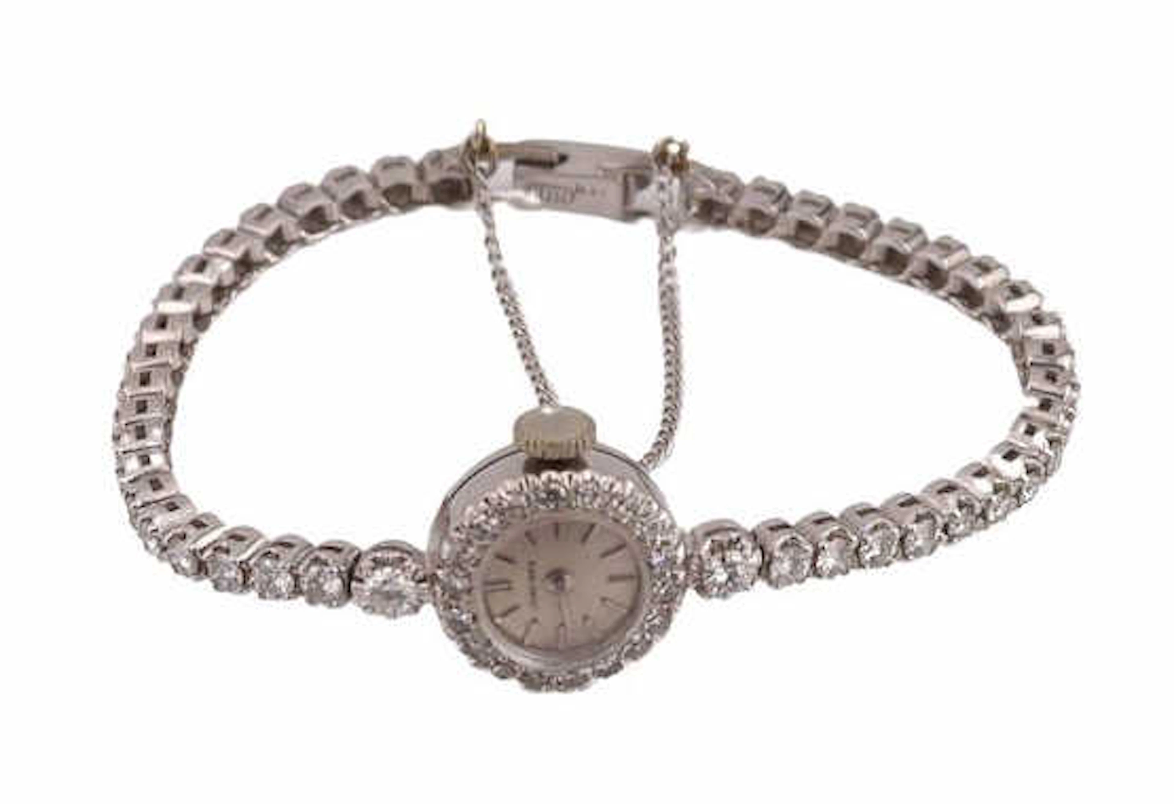 JEWELRY. 14kt Gold and Diamond Cocktail Watch.