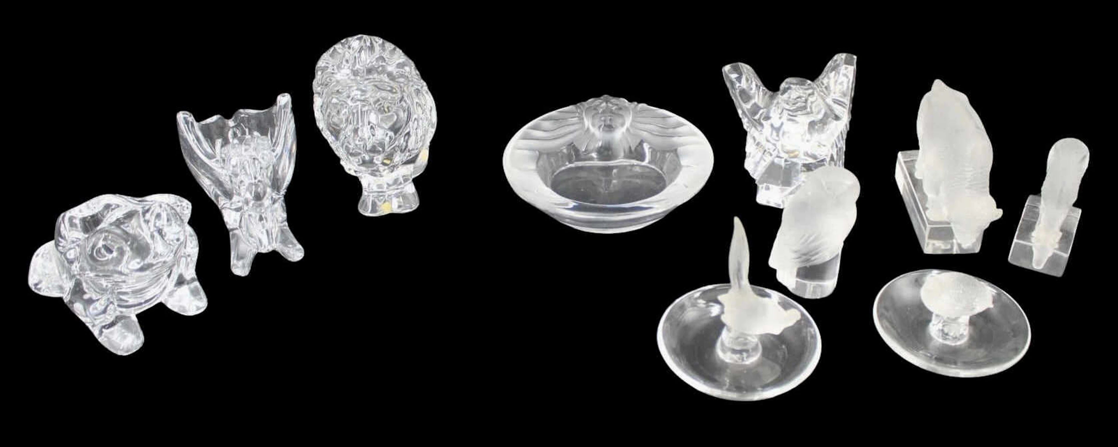 Lalique, Steuben, Vannes Glass Figure Grouping