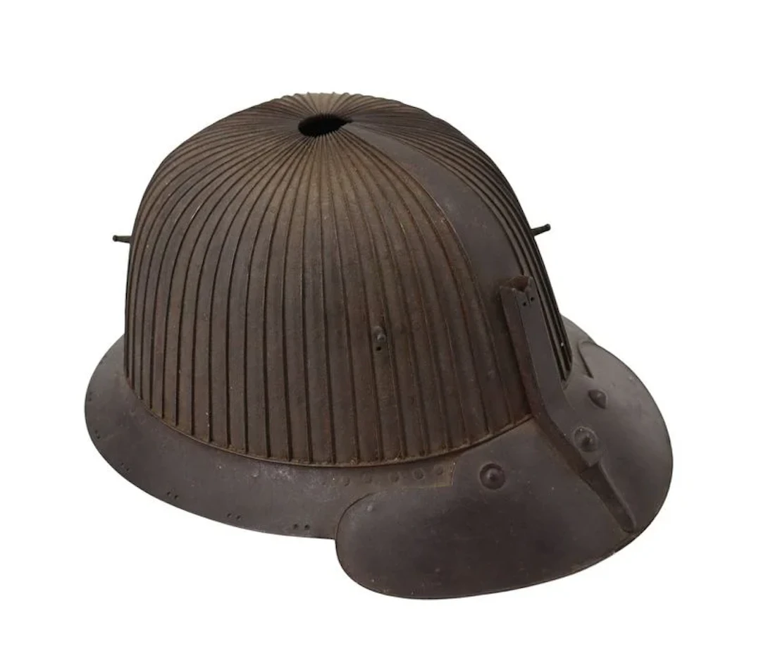 MILITARIA. Japanese Iron Suji-bachi Kabuto Helmet