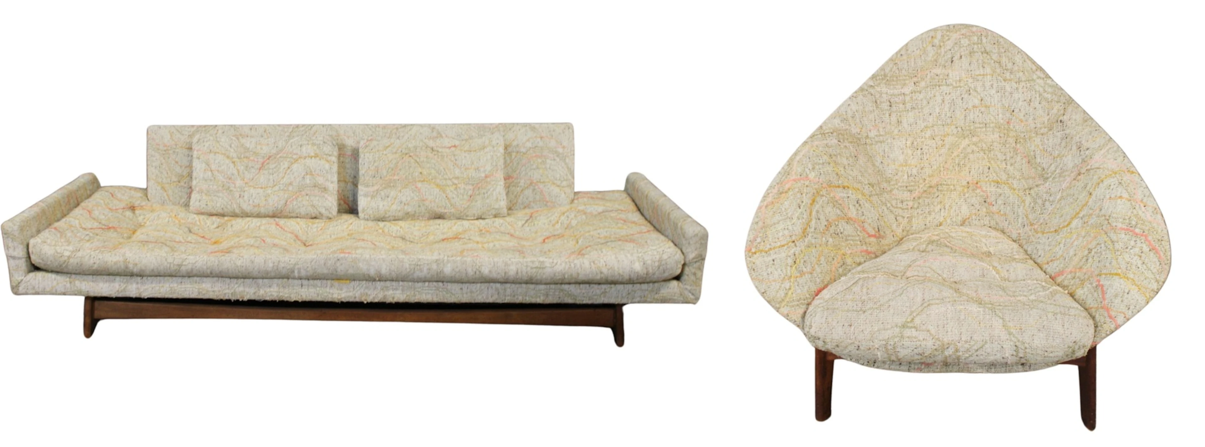 ADRIAN PEARSALL Midcentury Sofa & Chair.