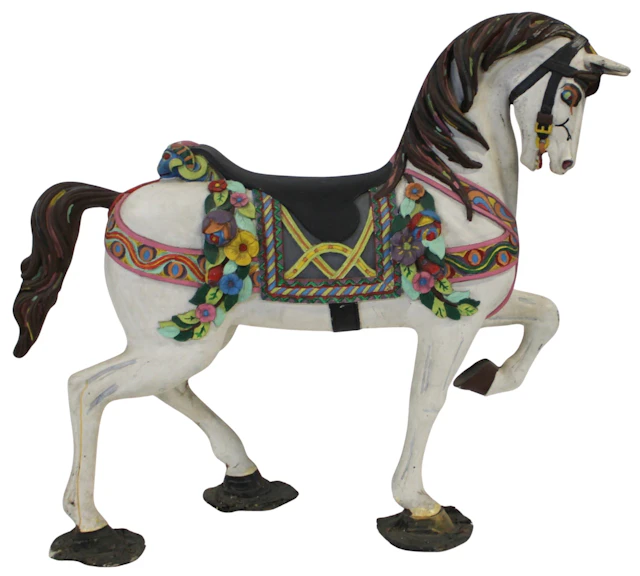 Reproduction Full Sized Carousel Horse.