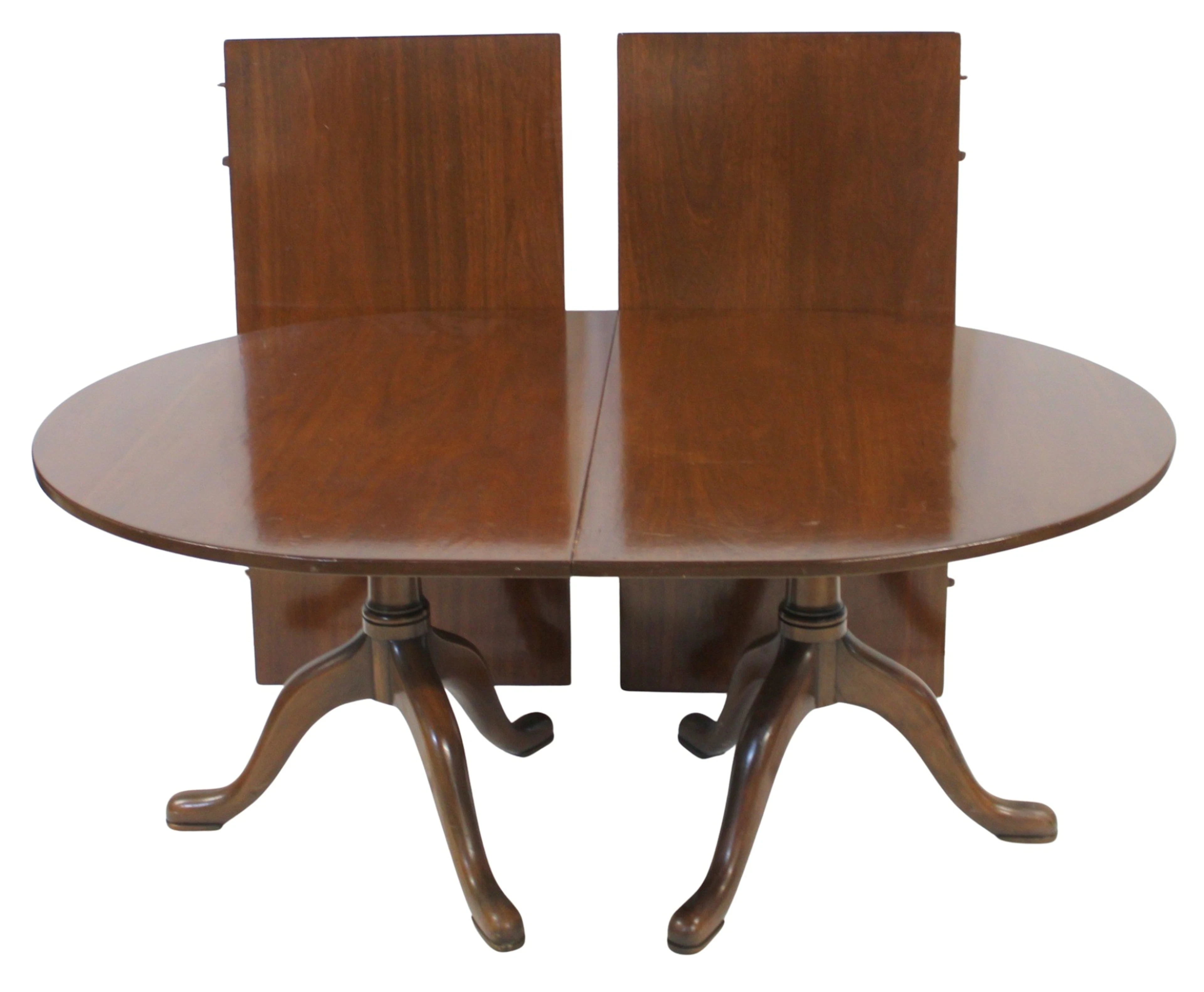 KITTINGER Signed Mahogany Dining Table & 2 Leaves.