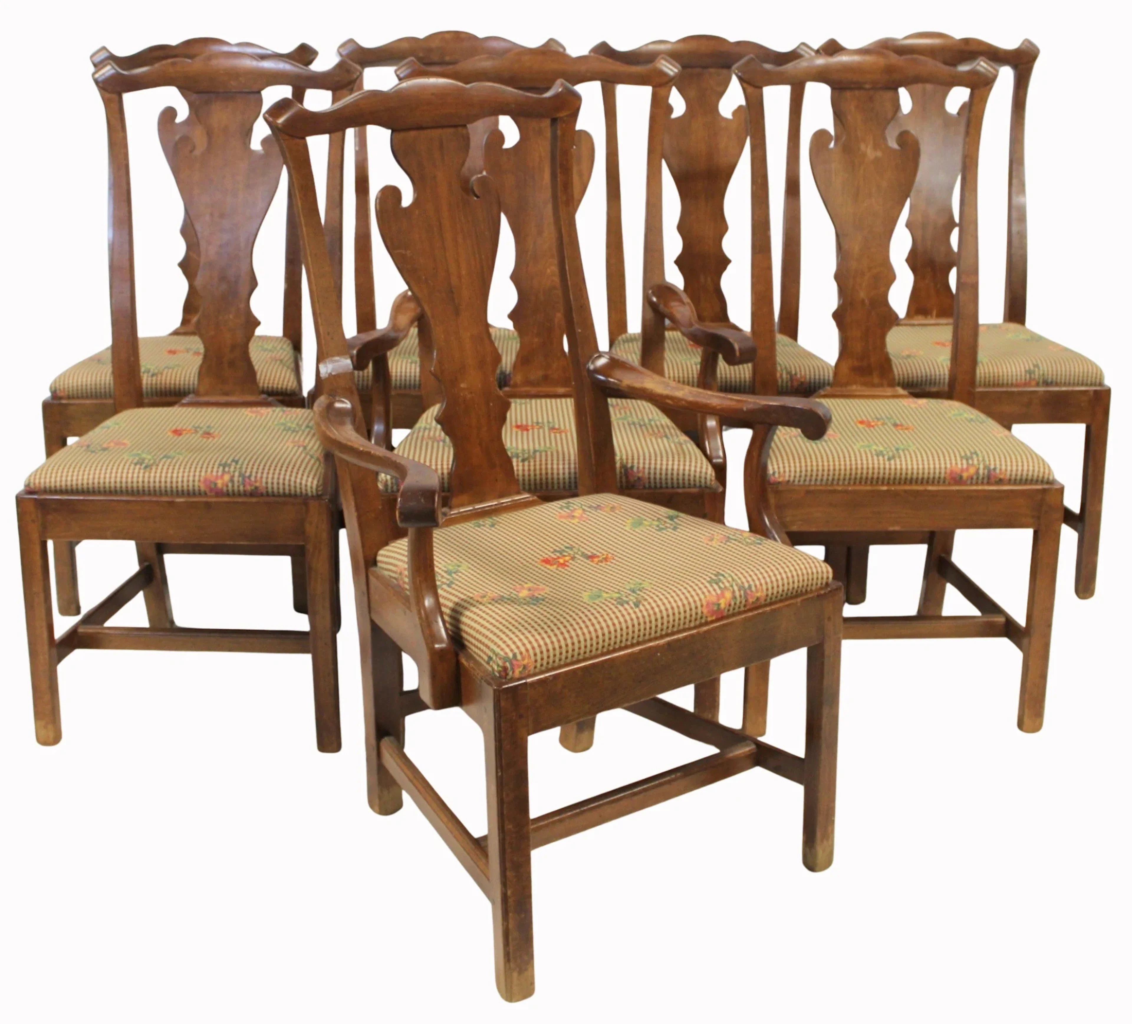 (8) Antique Continental Chairs.
