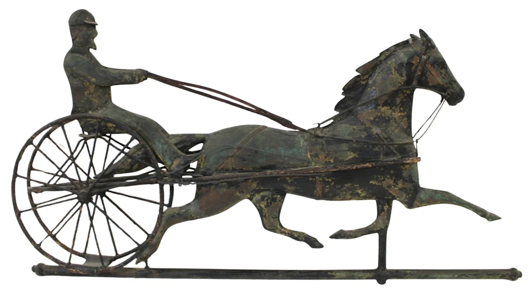 Vintage Weathervane Horse & Sulky.