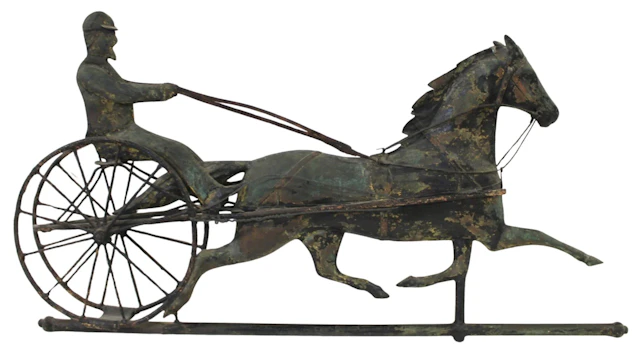 Vintage Weathervane Horse & Sulky.