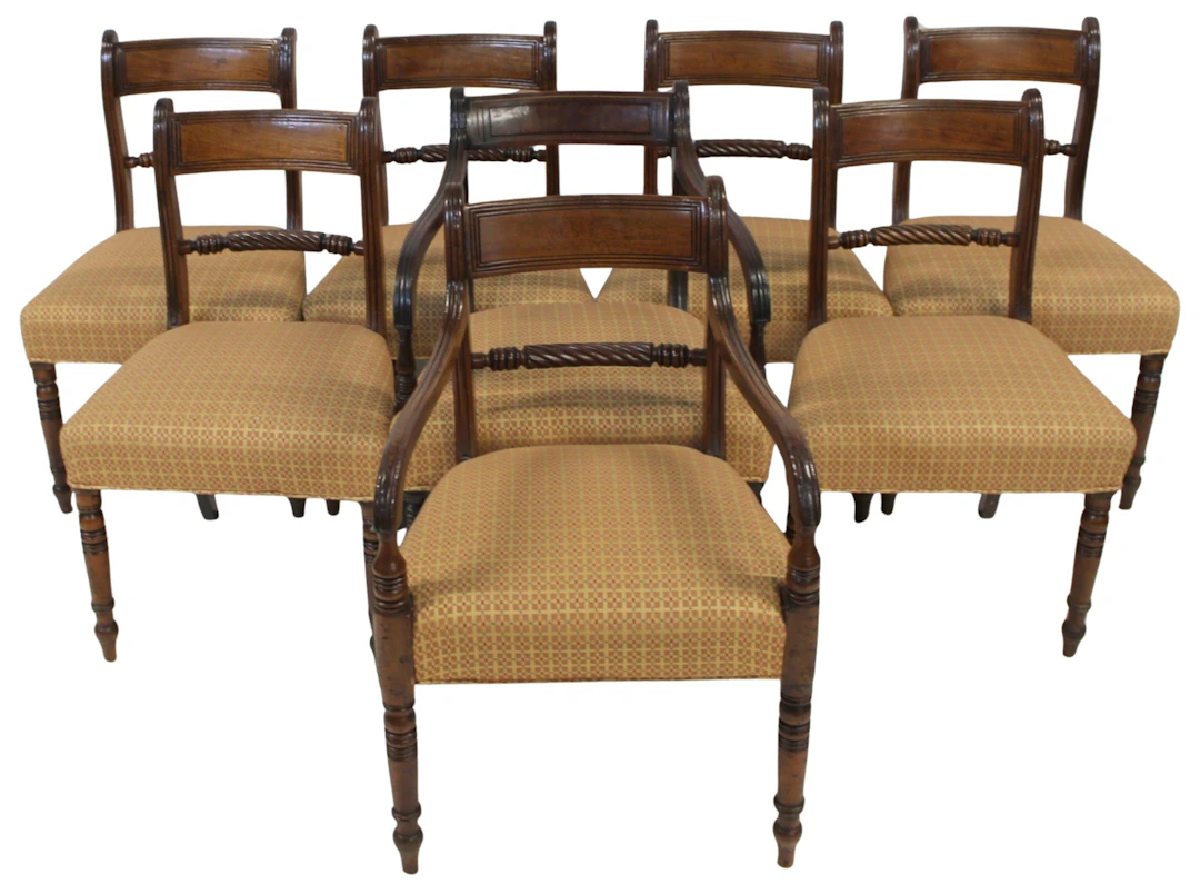 Set of 8 Regency Mahogany Chairs.