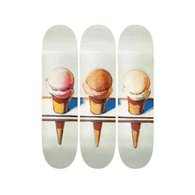 WAYNE THIEBAUD & THE SKATEROOM SKATEBOARD DECKS.