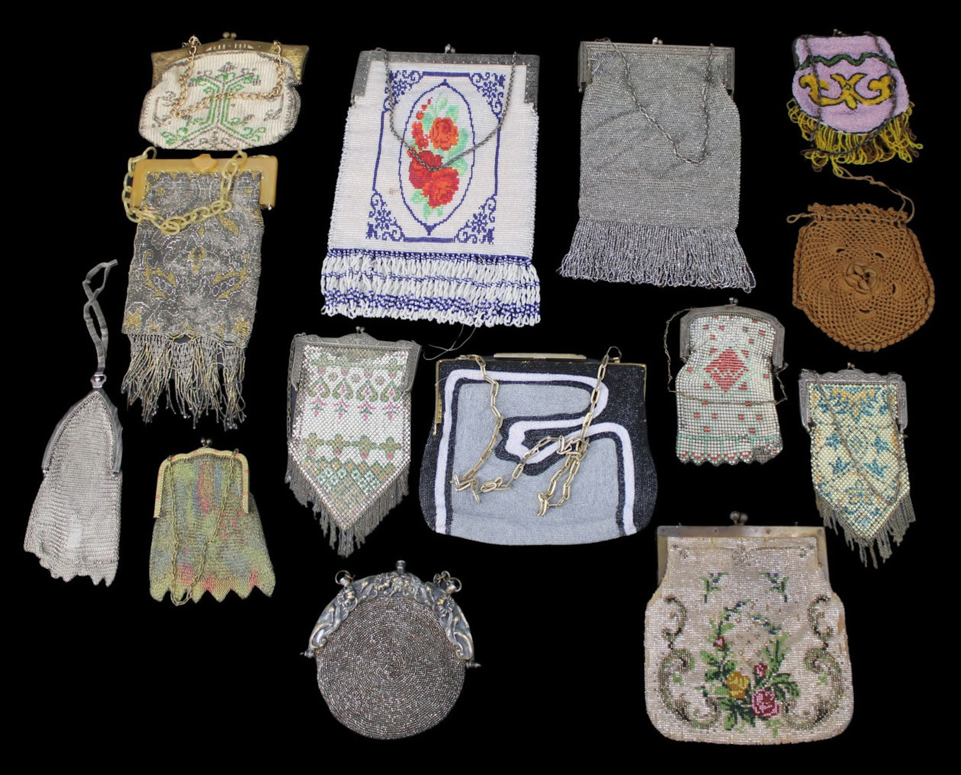 Group of (14) Vintage/Antique Beaded Minaudieres.