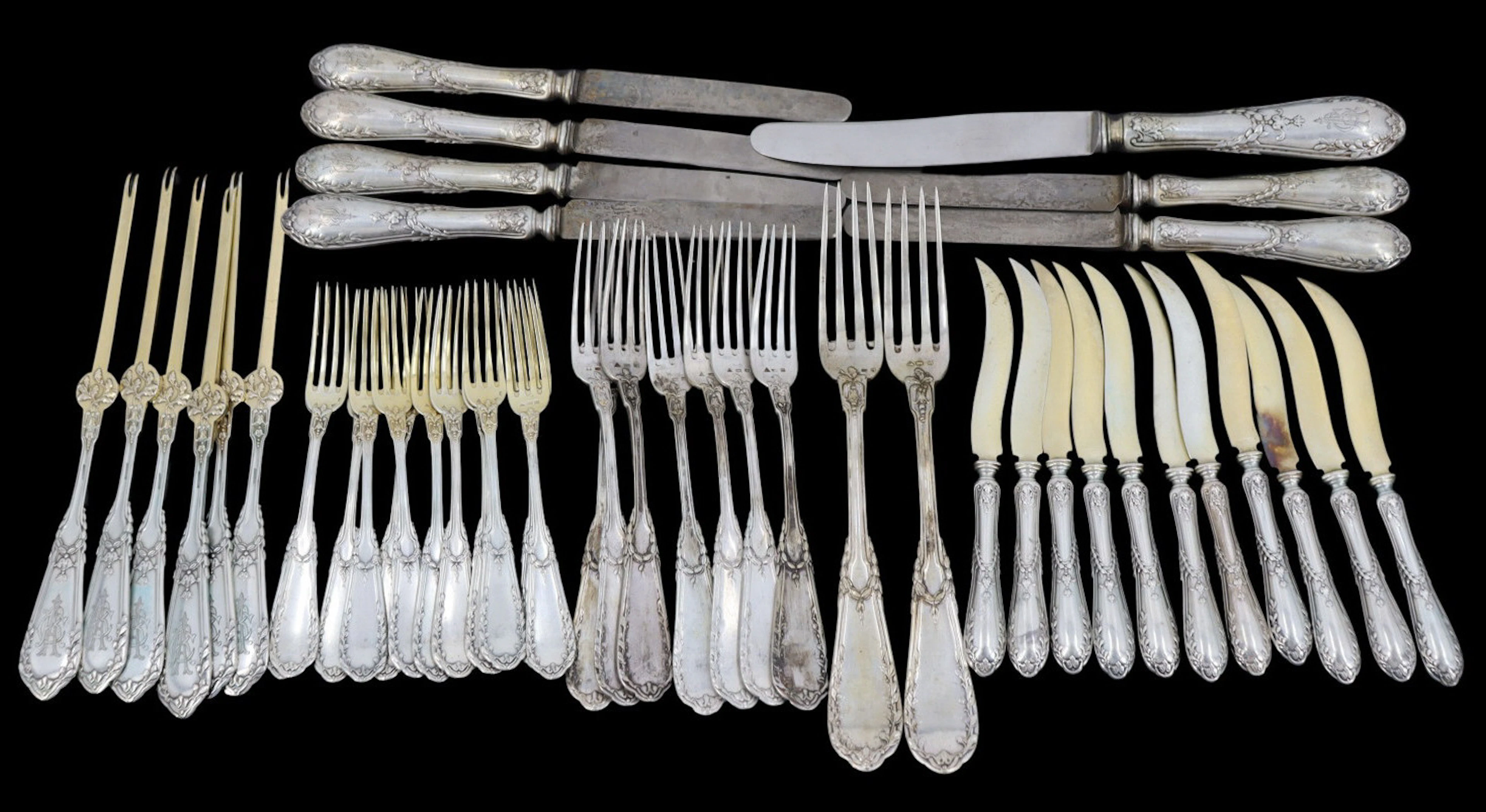SILVER Belgian Wolfers Freres .800 Silver Flatware
