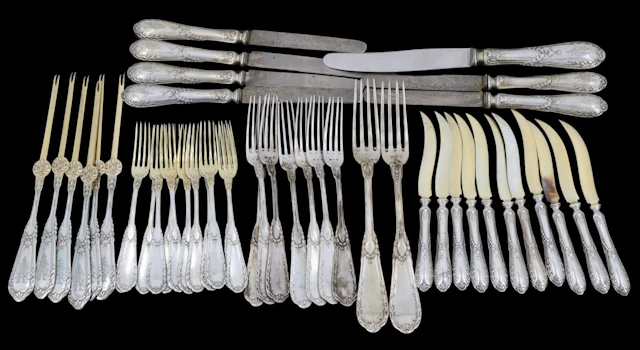 SILVER Belgian Wolfers Freres .800 Silver Flatware