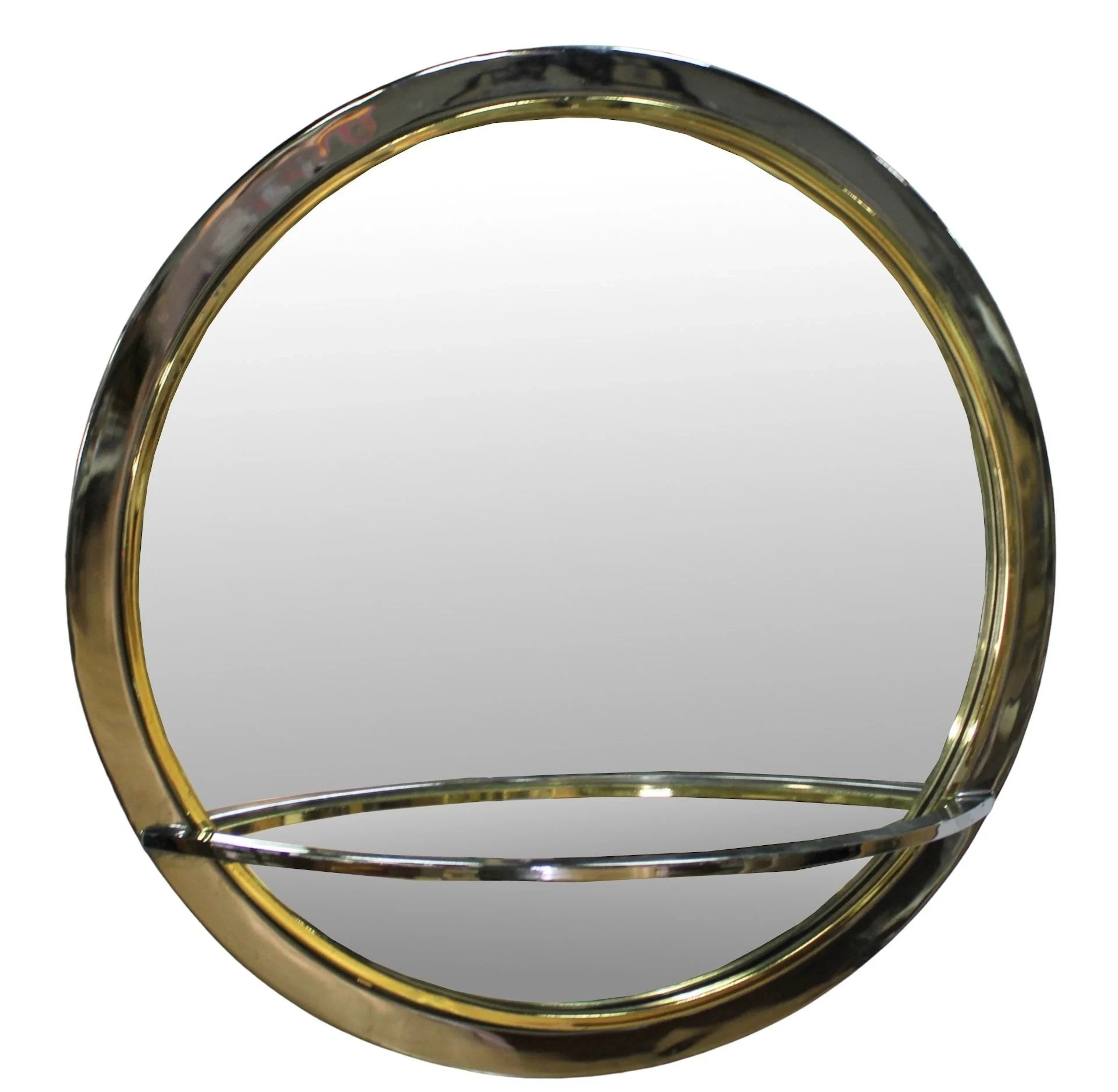 Vintage Pace Round Chrome Mirror.