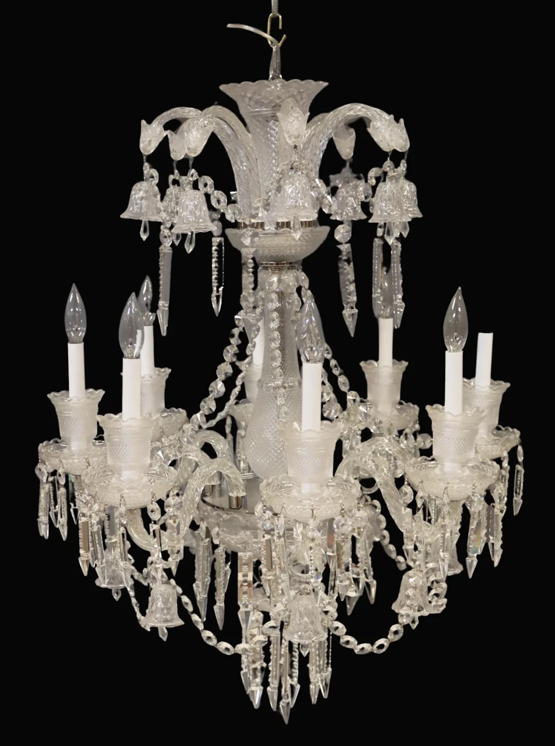 Vintage & Finely Cut Glass Chandelier After