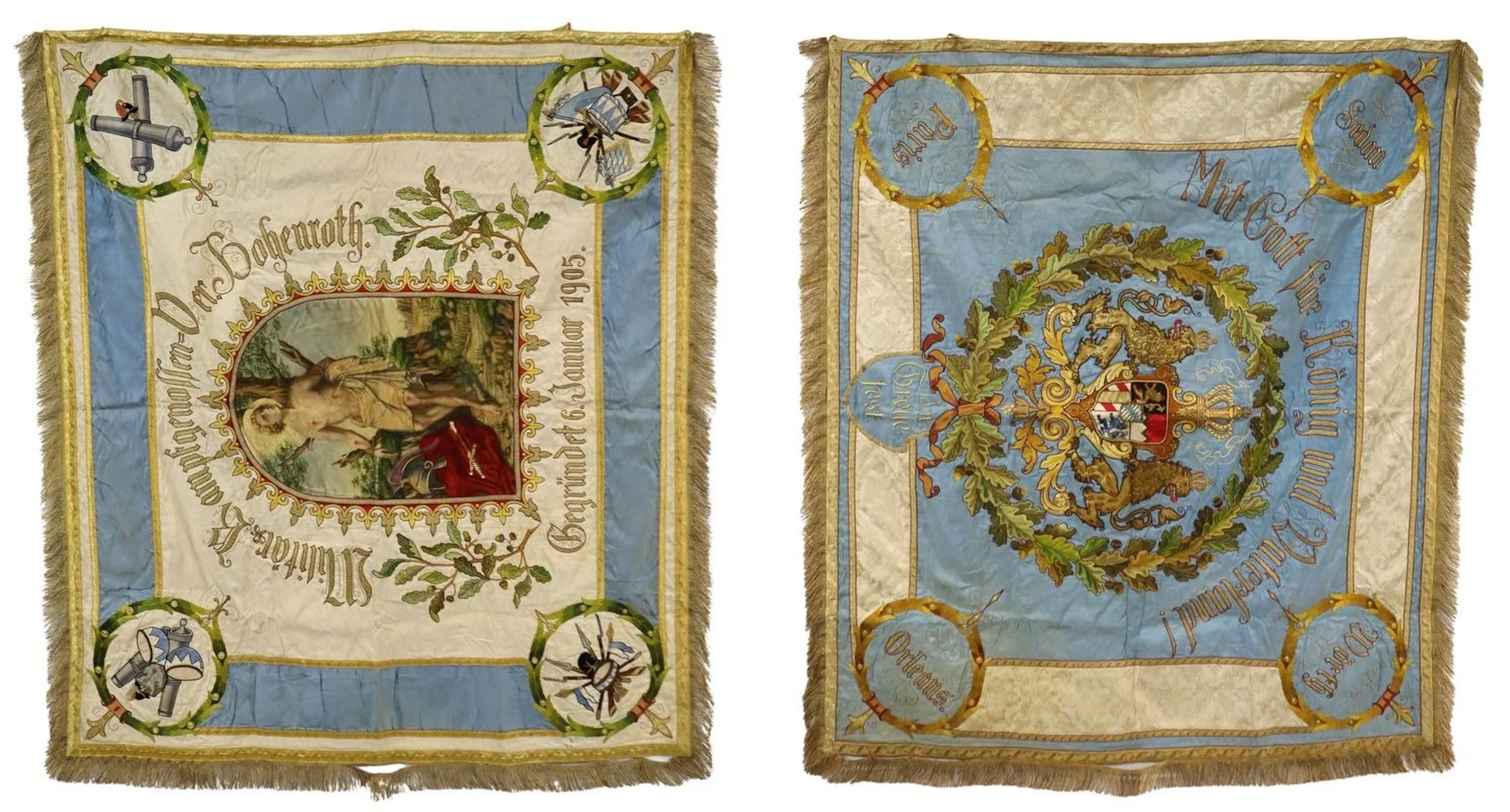 Imperial German Empire St Sebastian Bavaria Banner