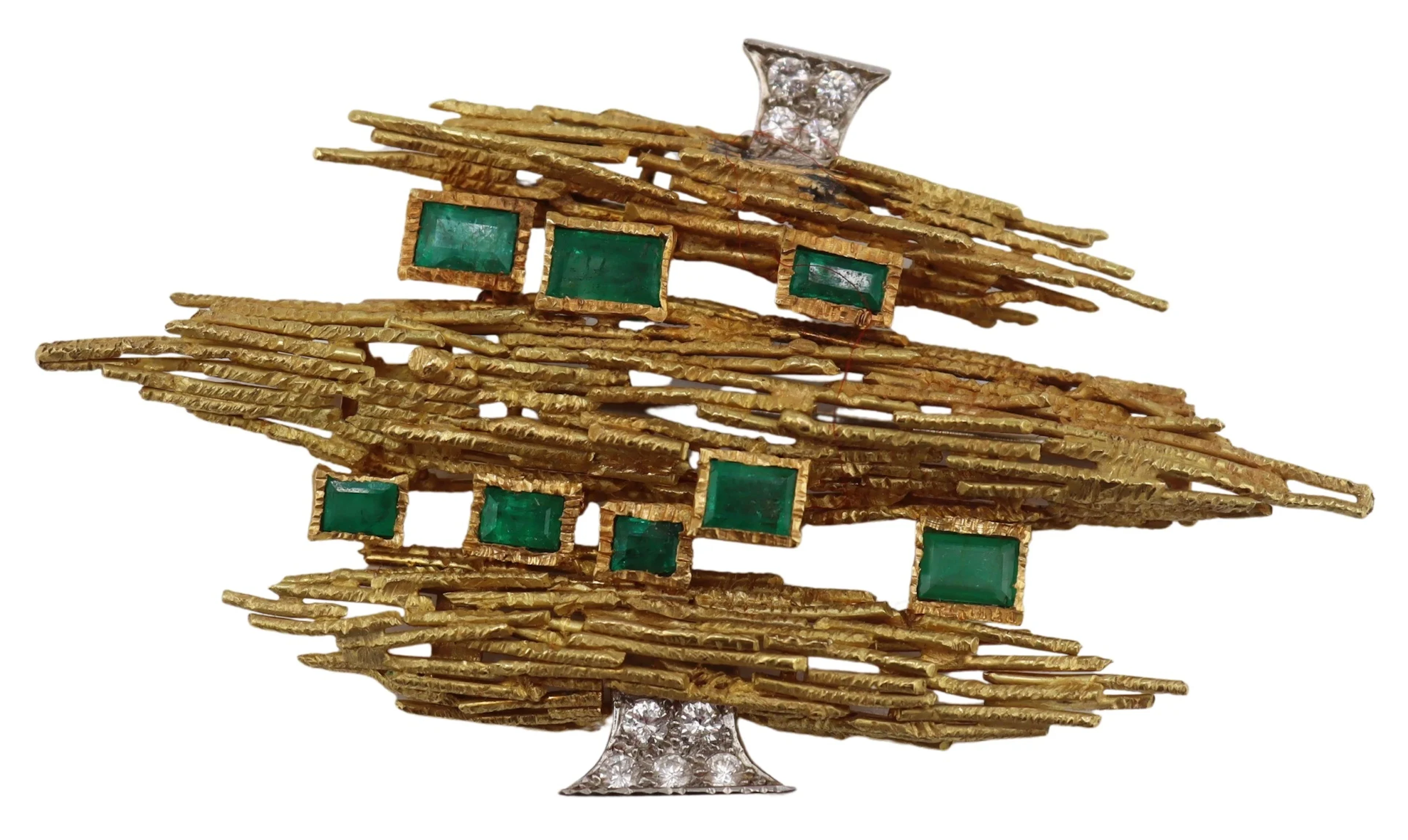 JEWELRY. Andrew Grima 18kt Gold, Emerald, and