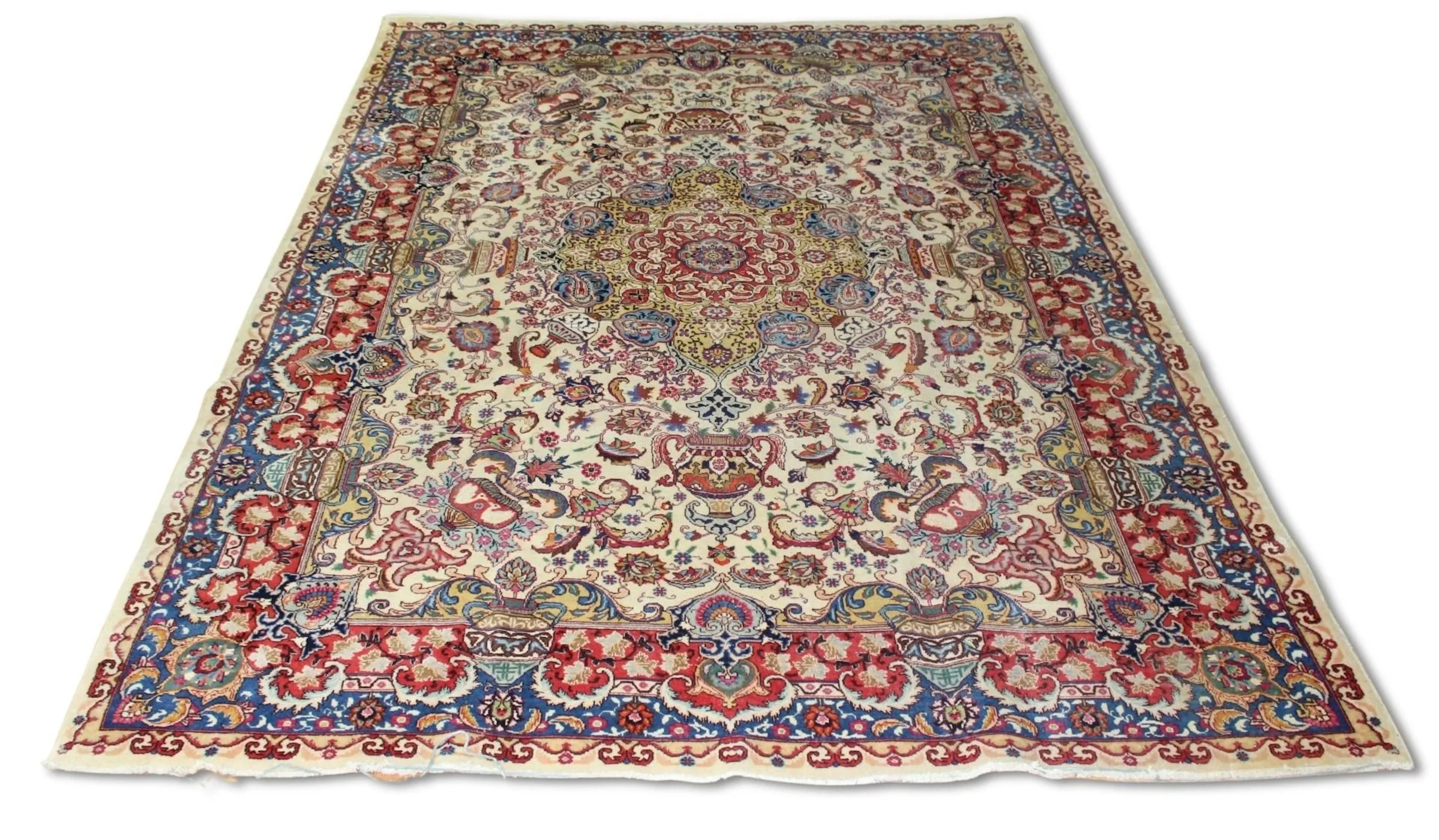Vintage And Finely Hand Knotted Carpet