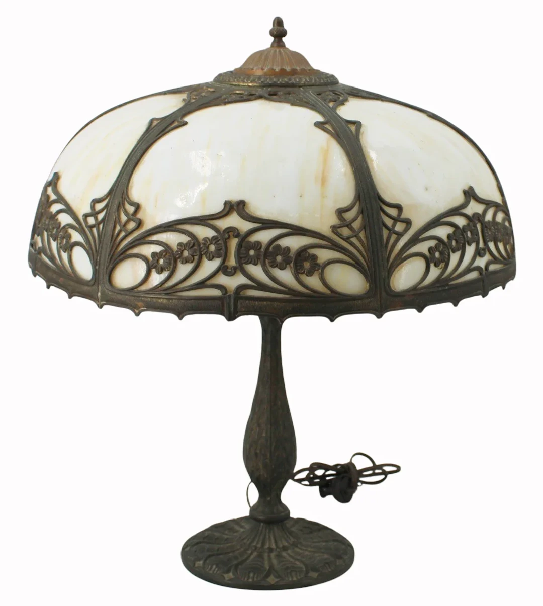 Arts & Crafts Slag Glass Table Lamp.
