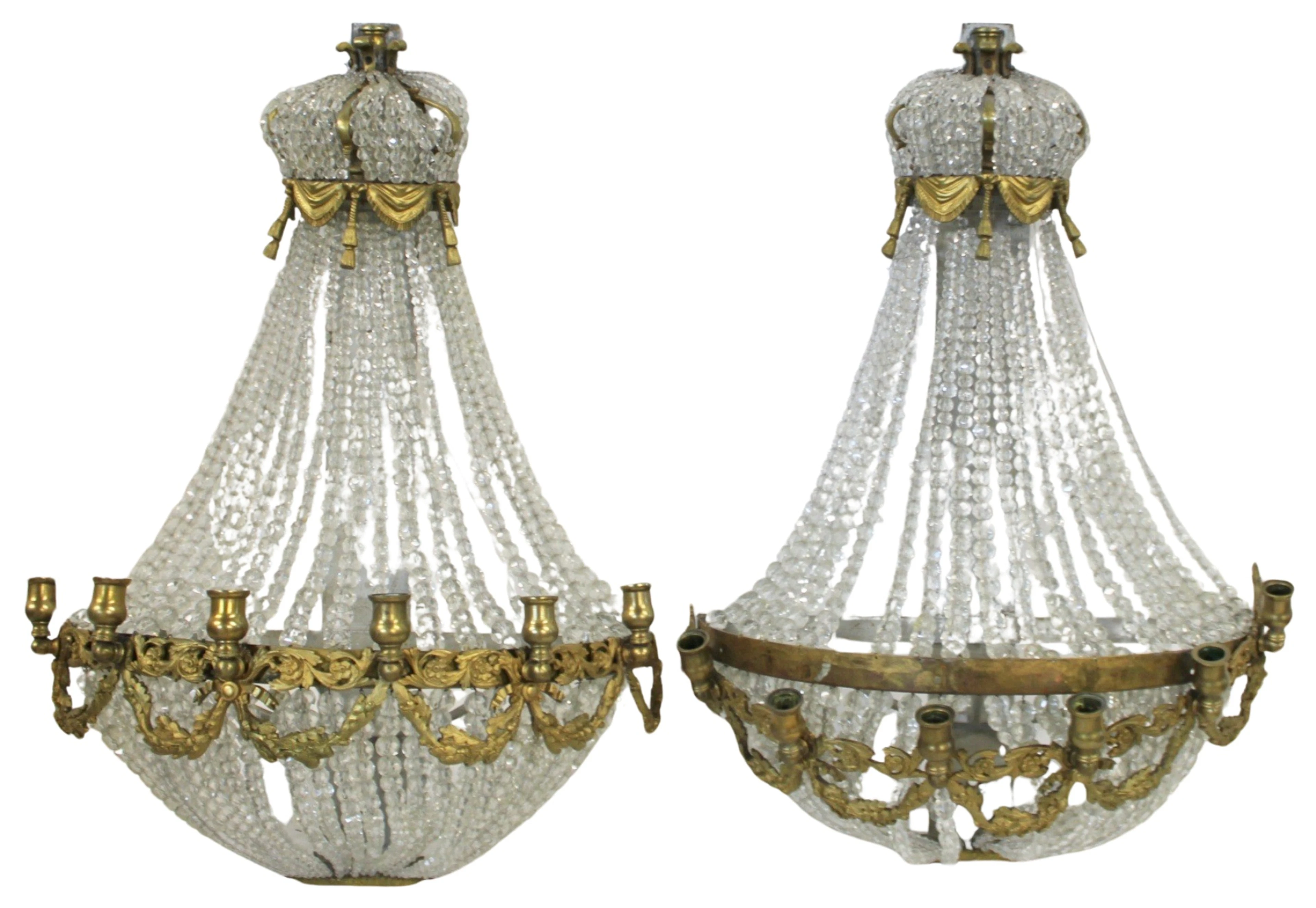 Large & Impressive Pair of Bronze Beaded Balloon