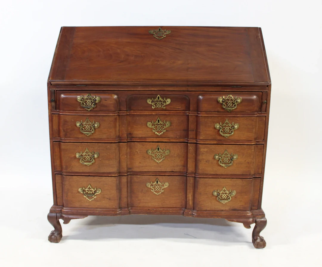 Antique American Mahogany Chippendale Desk.