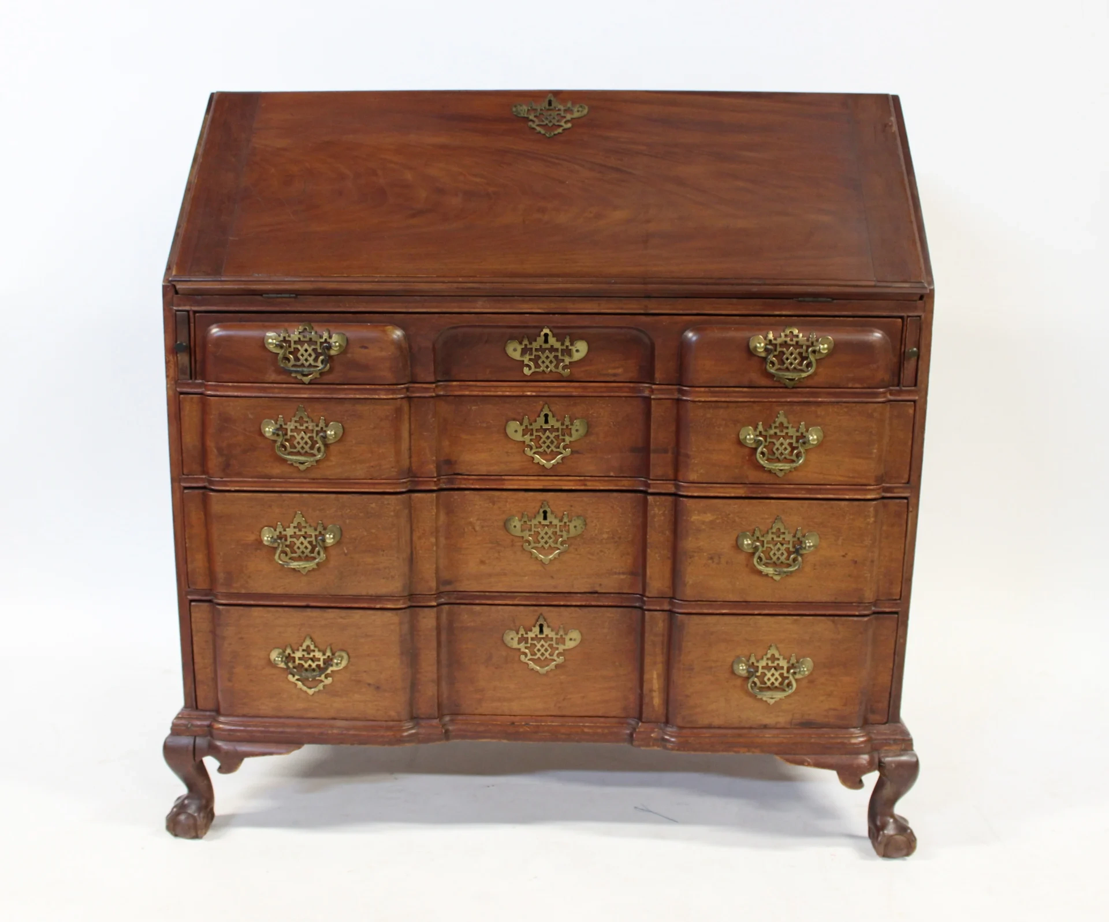 Antique American Mahogany Chippendale Desk.