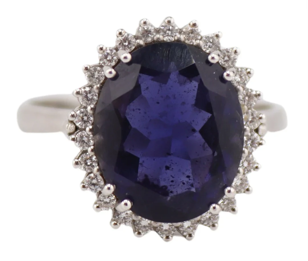 JEWELRY. 18kt Gold, Gem and Diamond Ring.