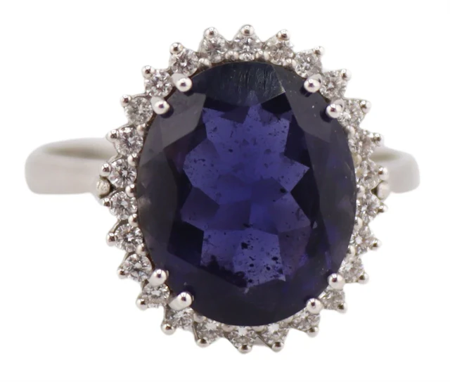 JEWELRY. 18kt Gold, Gem and Diamond Ring.