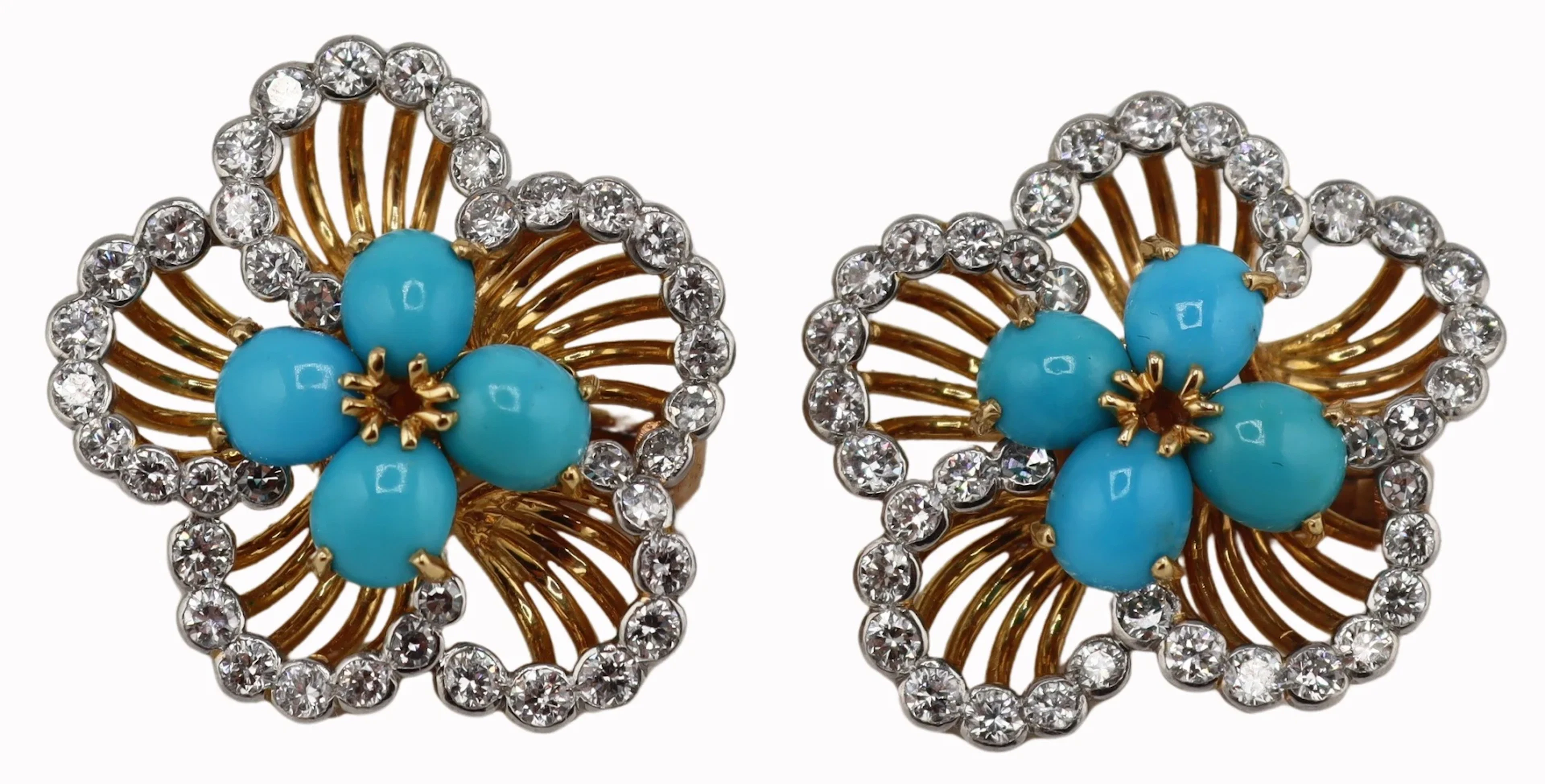 JEWELRY. Pair of Cartier 18kt Gold, Platinum