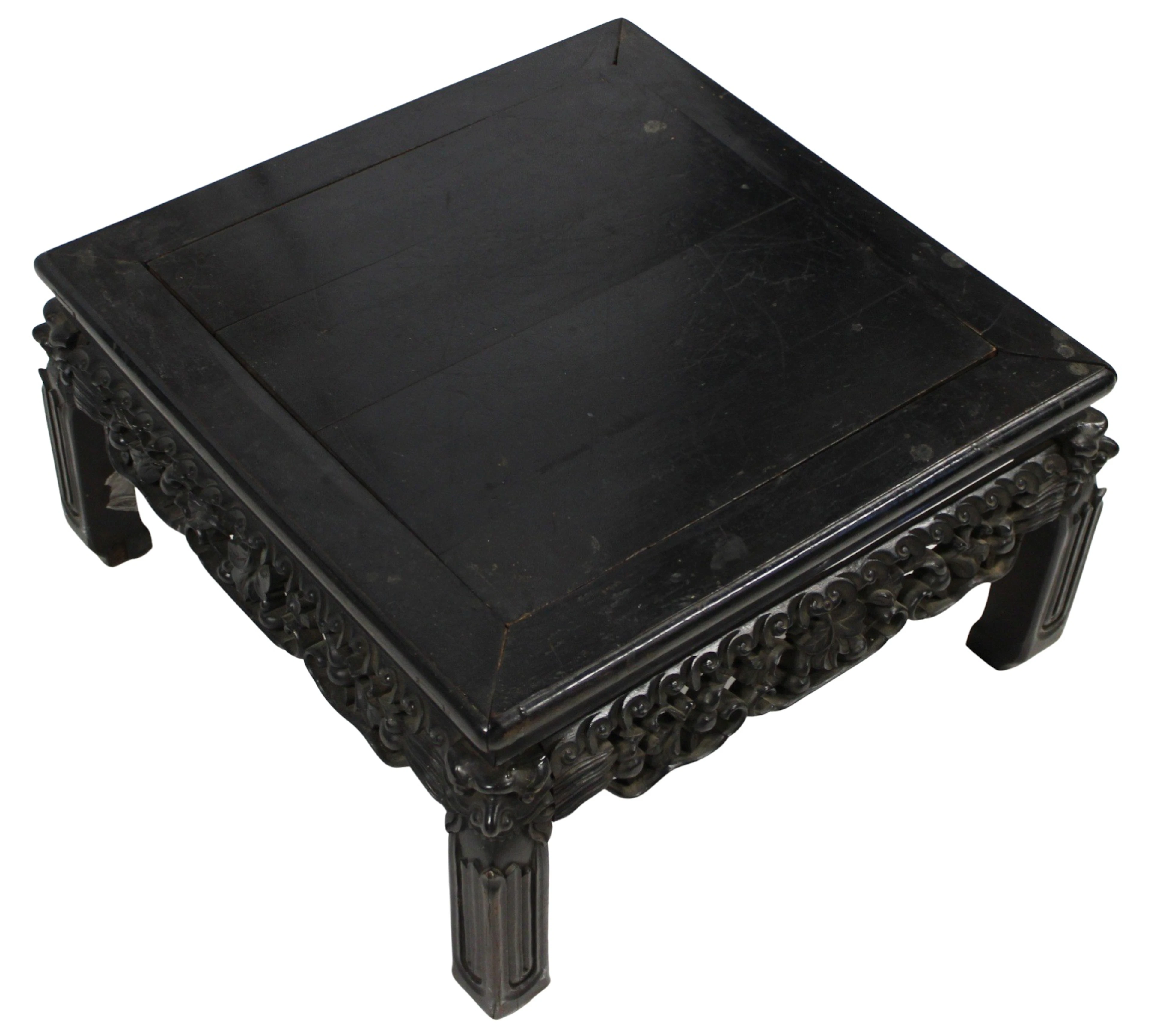 Antique Chinese Carved Hardwood Low Table.