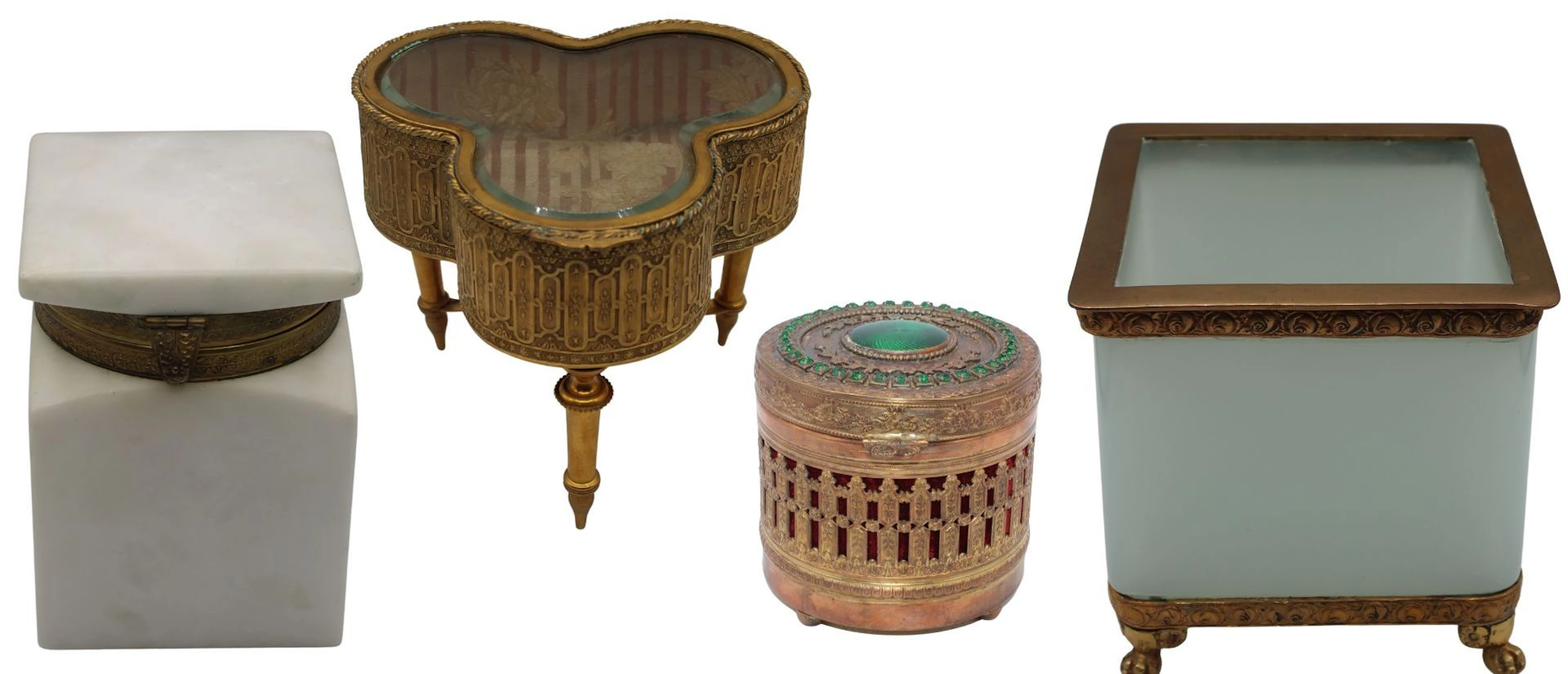 (4) Glass and Metal Mounted Boxes.