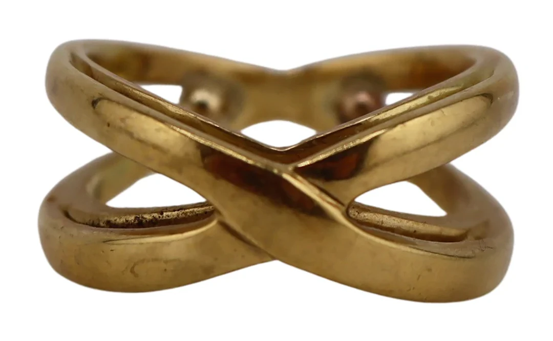 JEWELRY. Tiffany & Co. 18kt Gold Crossover Band