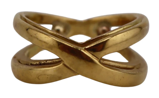 JEWELRY. Tiffany & Co. 18kt Gold Crossover Band