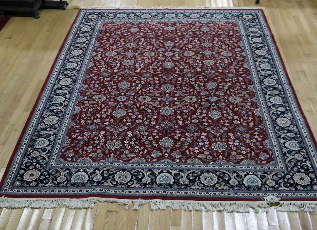 Vintage And Finely Hand Knotted Tabriz Carpet