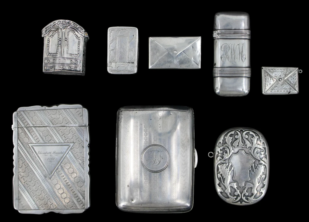 SILVER. Collection of (8) Silver Objects.