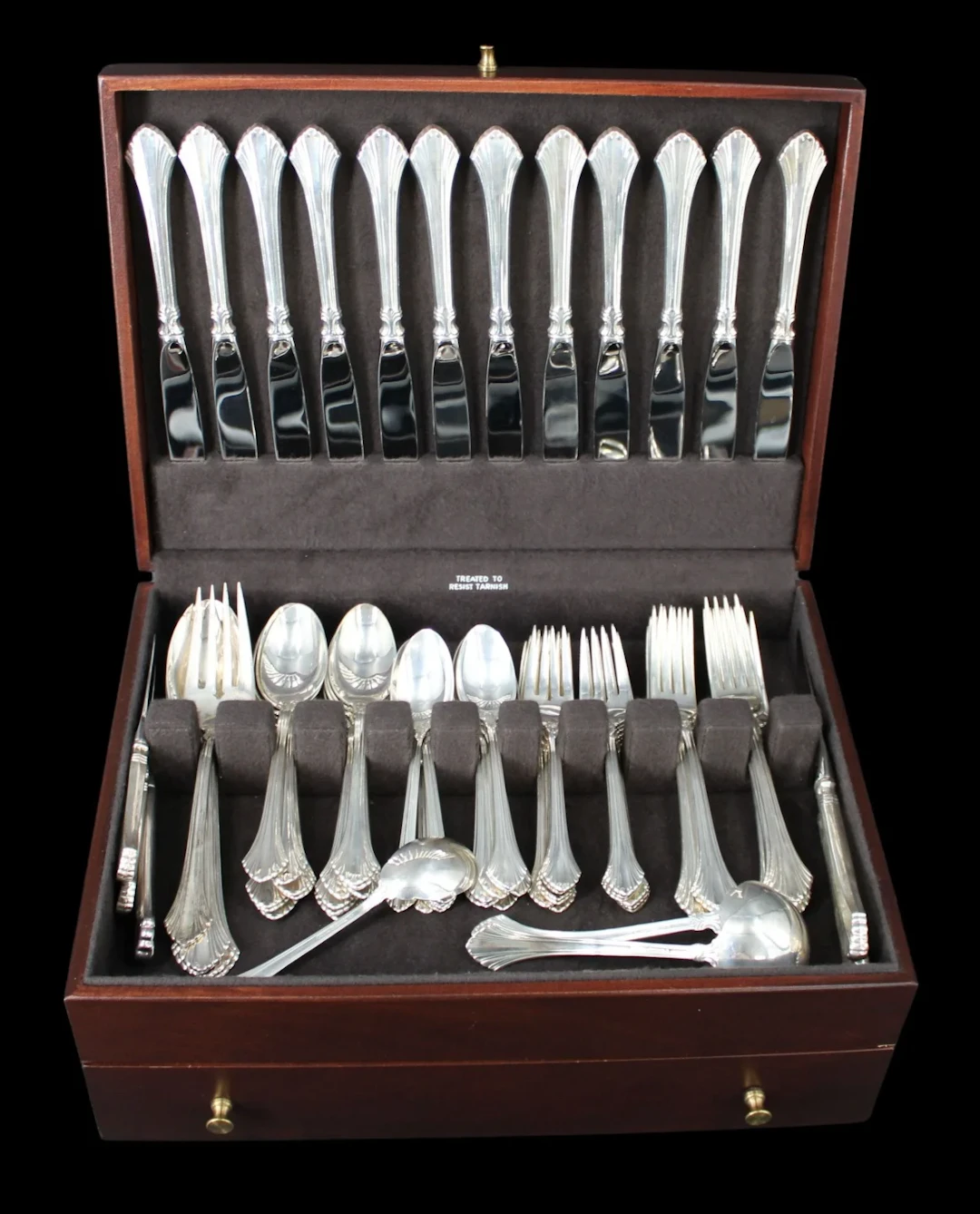 STERLING. 76 Piece Wallace French Regency Flatware