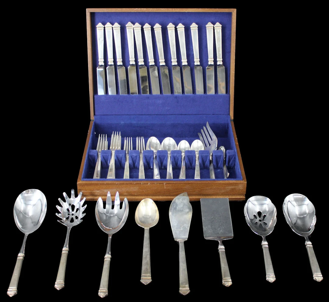 STERLING. Italian Sterling Flatware Set.