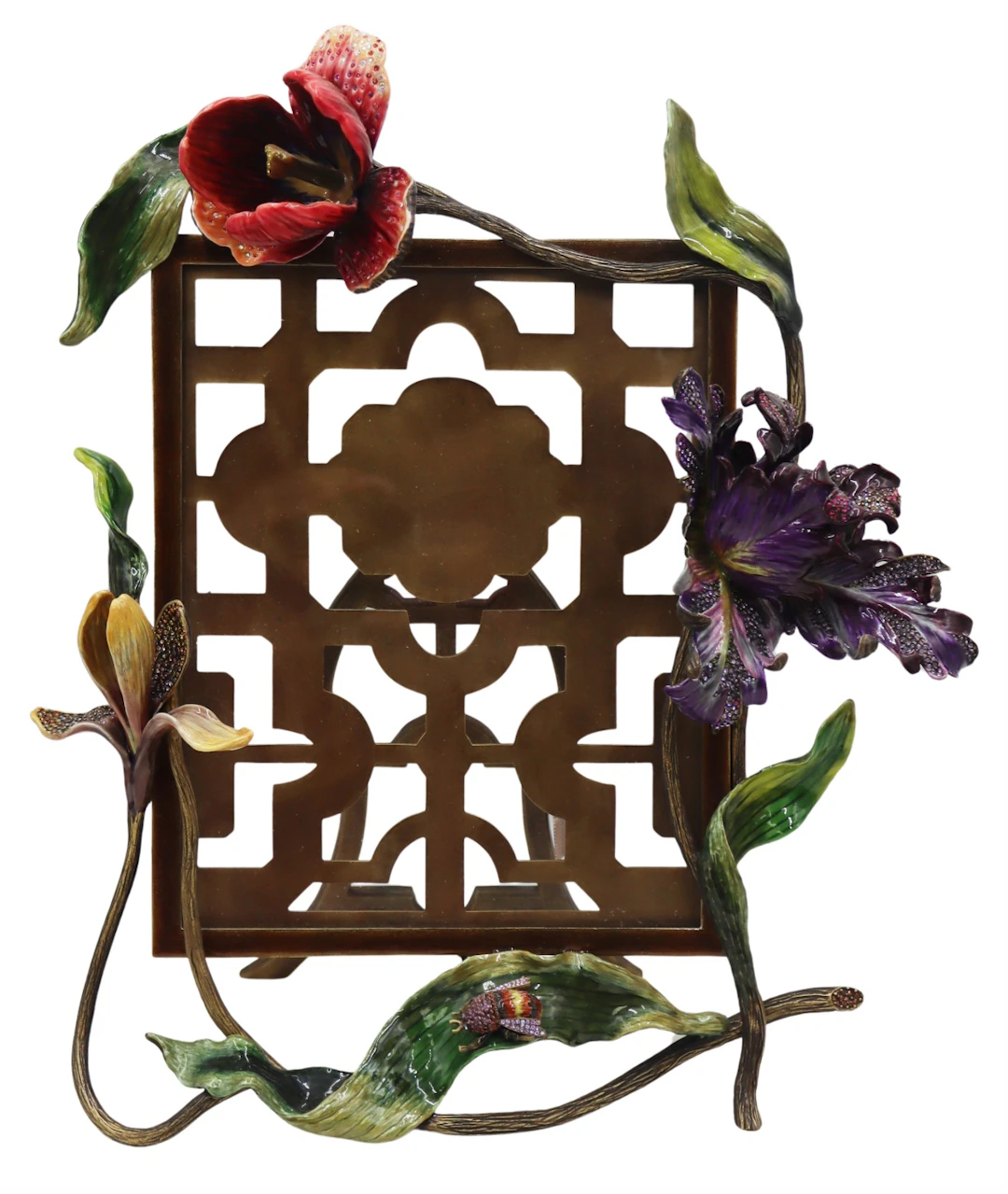 Large Jay Strongwater Floral and Bee Easel Back