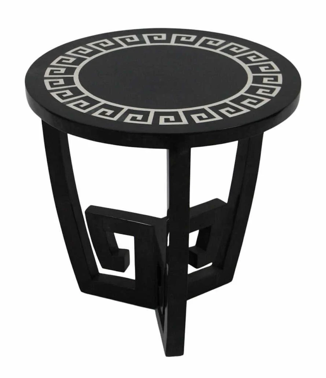 Midcentury Tessalated Table with Greek Key Design.