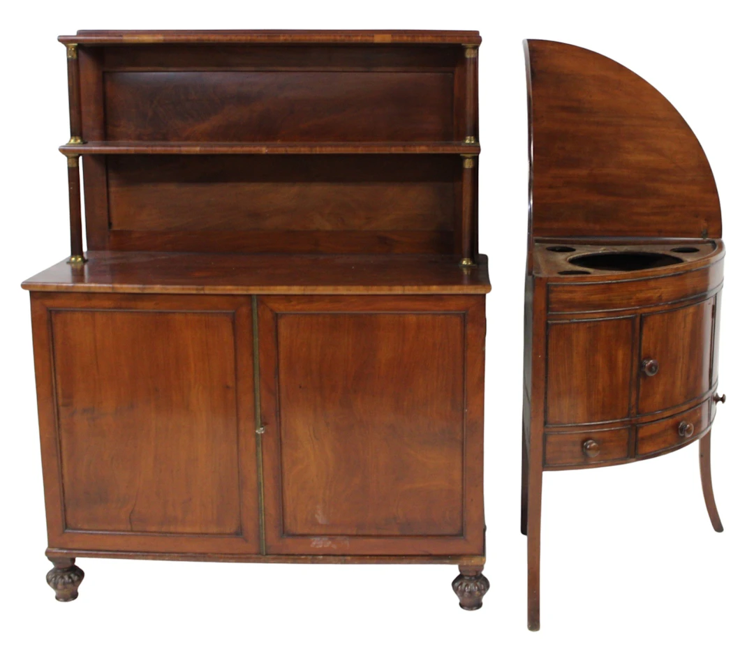 19th Century Mahogany Etagere & Corner Stand