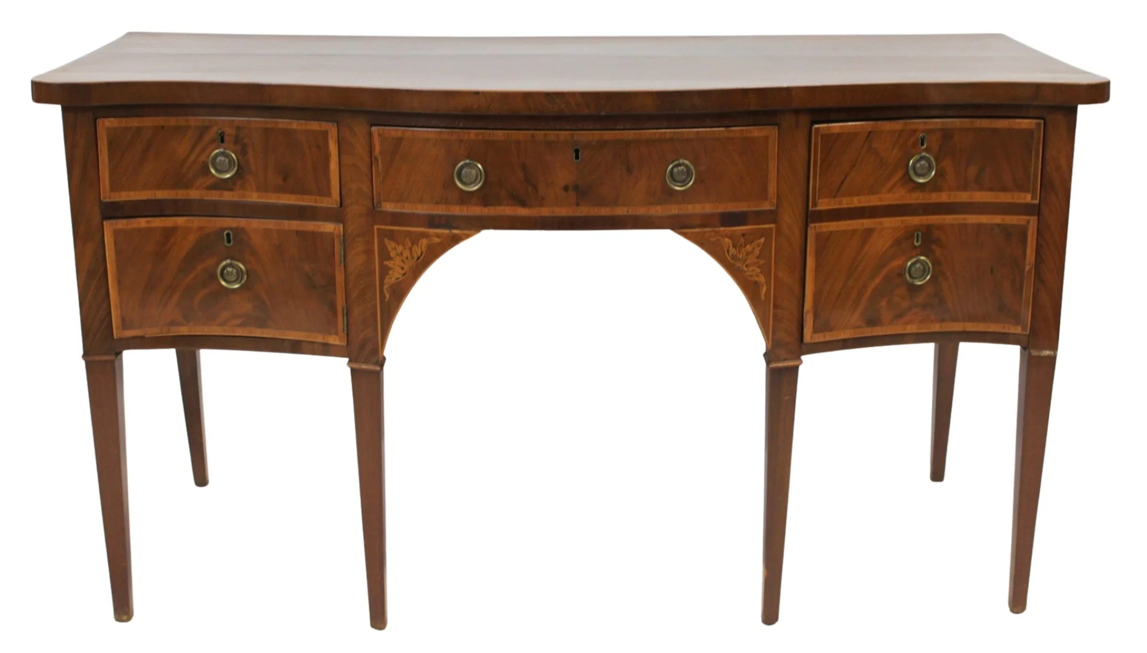 19th Century Mahogany Banded & Inlaid Sideboard.