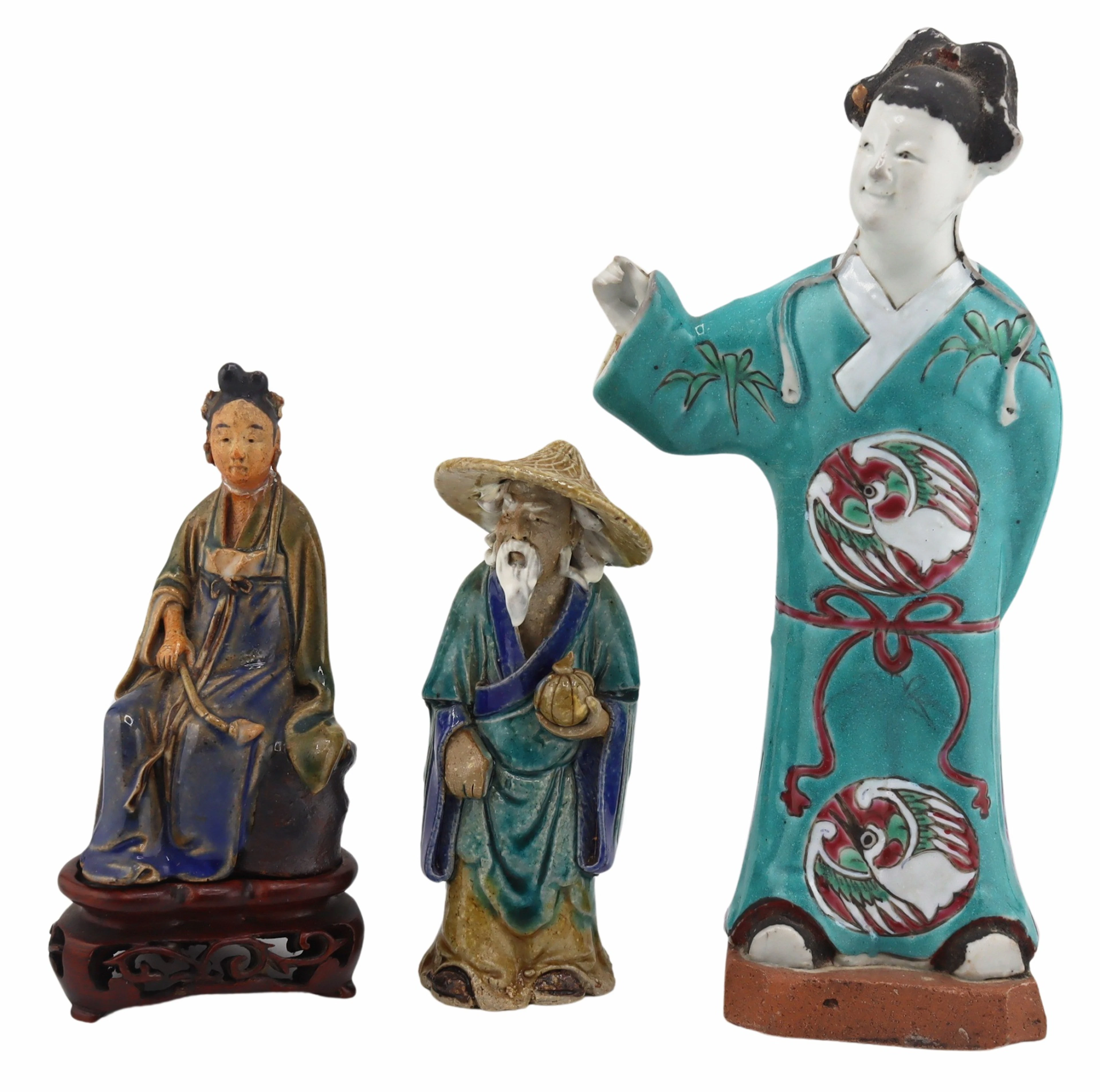 (3) Chinese Glazed Figures.