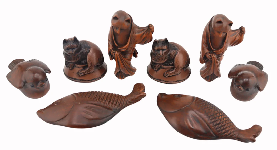 Collection of (8) Contemporary Netsuke Style