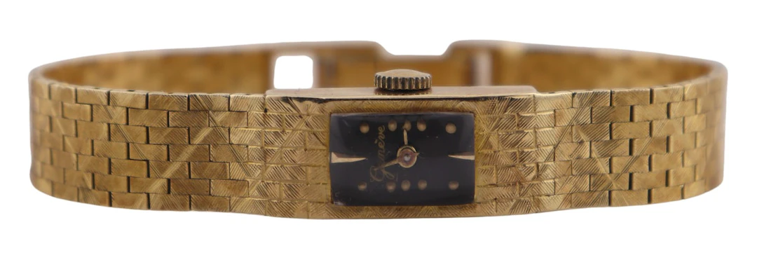 JEWELRY. 14kt Gold Bracelet Watch.