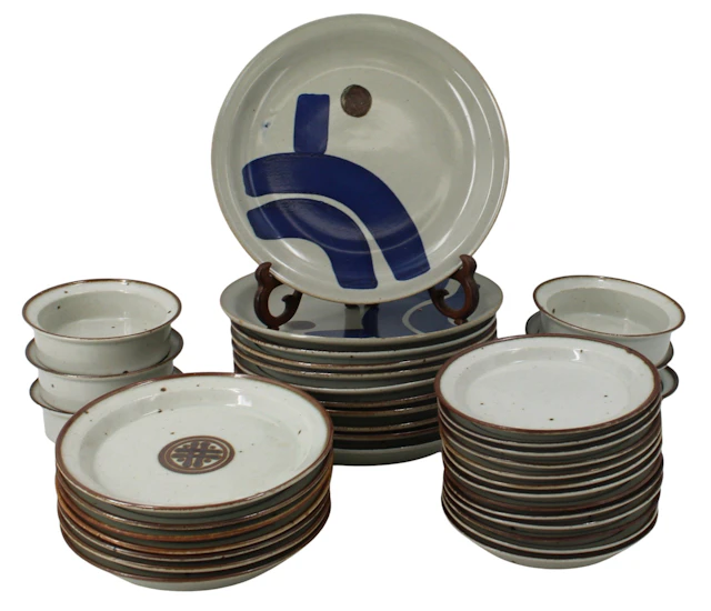 DANSK Lot of Midcentury Porcelain Plates & Bowls.