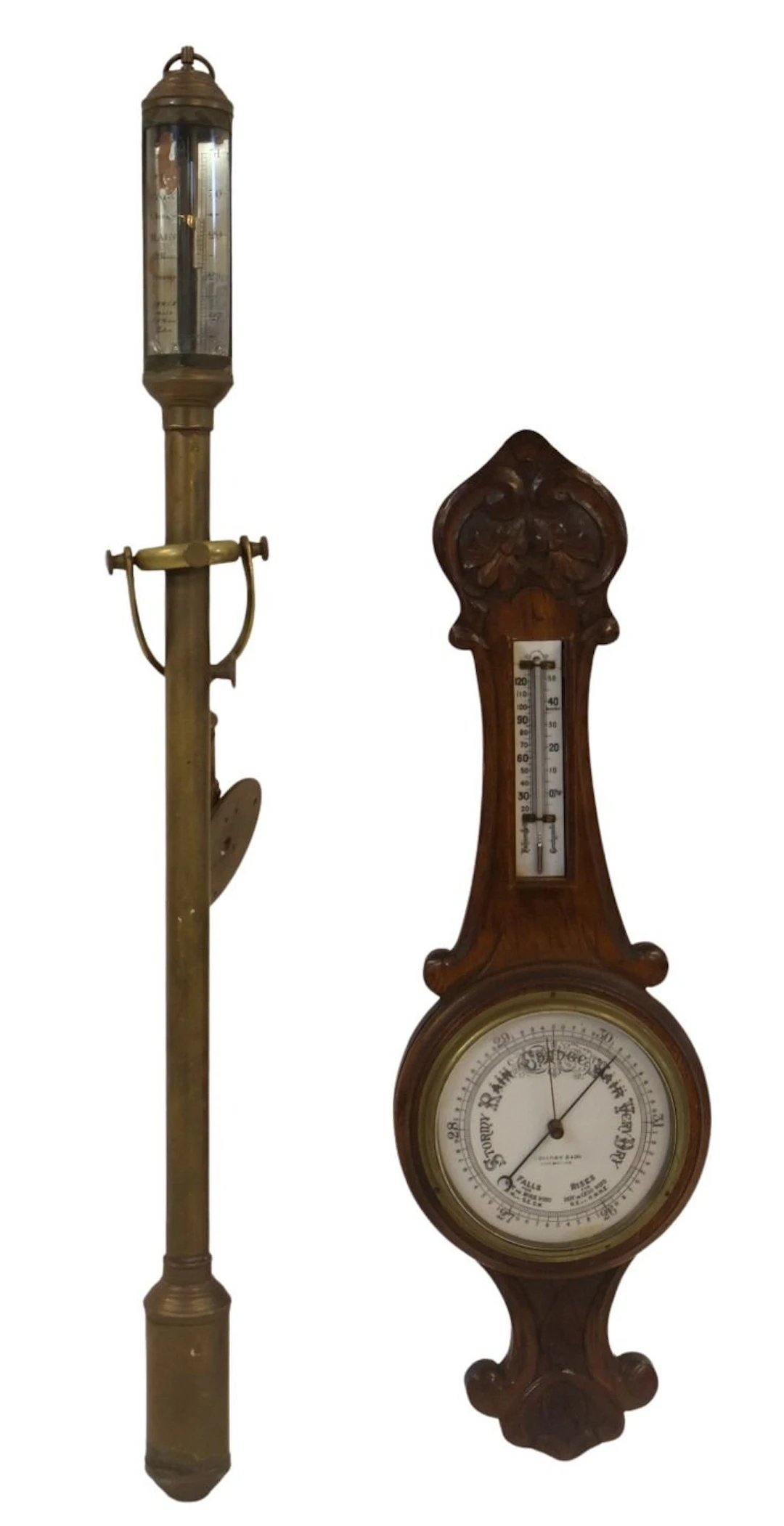 Lot of 2 Antique Barometers.