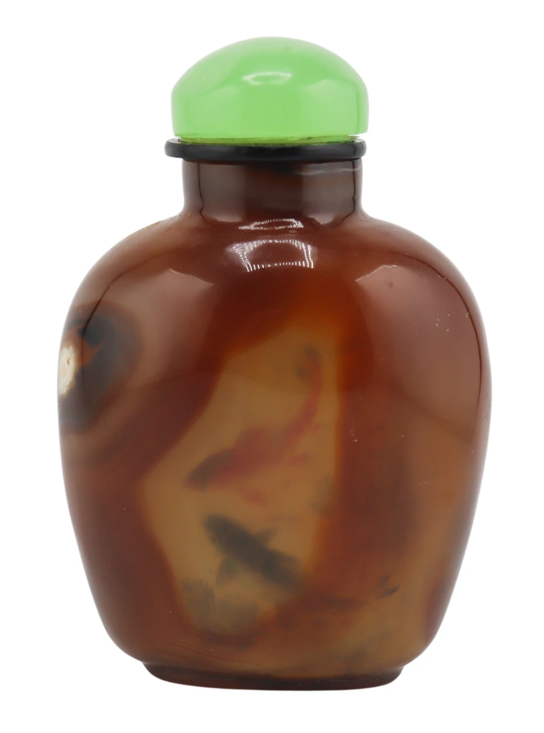 Chinese Reverse Painted Agate Snuff Bottle.