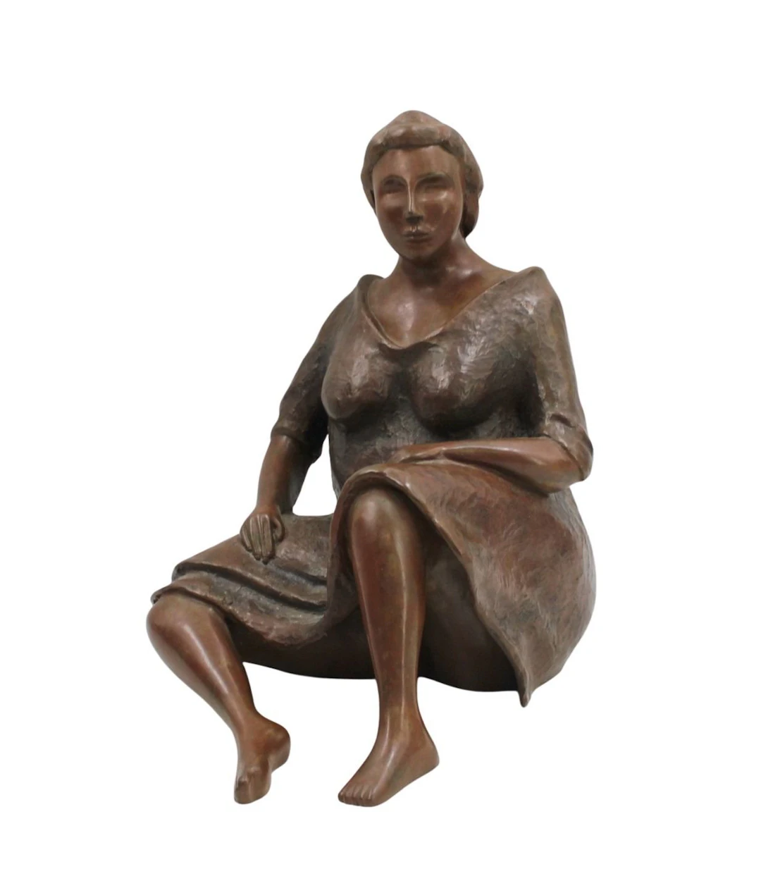 MATAALOV ? Signed Bronze Sculpture Of A Lady.
