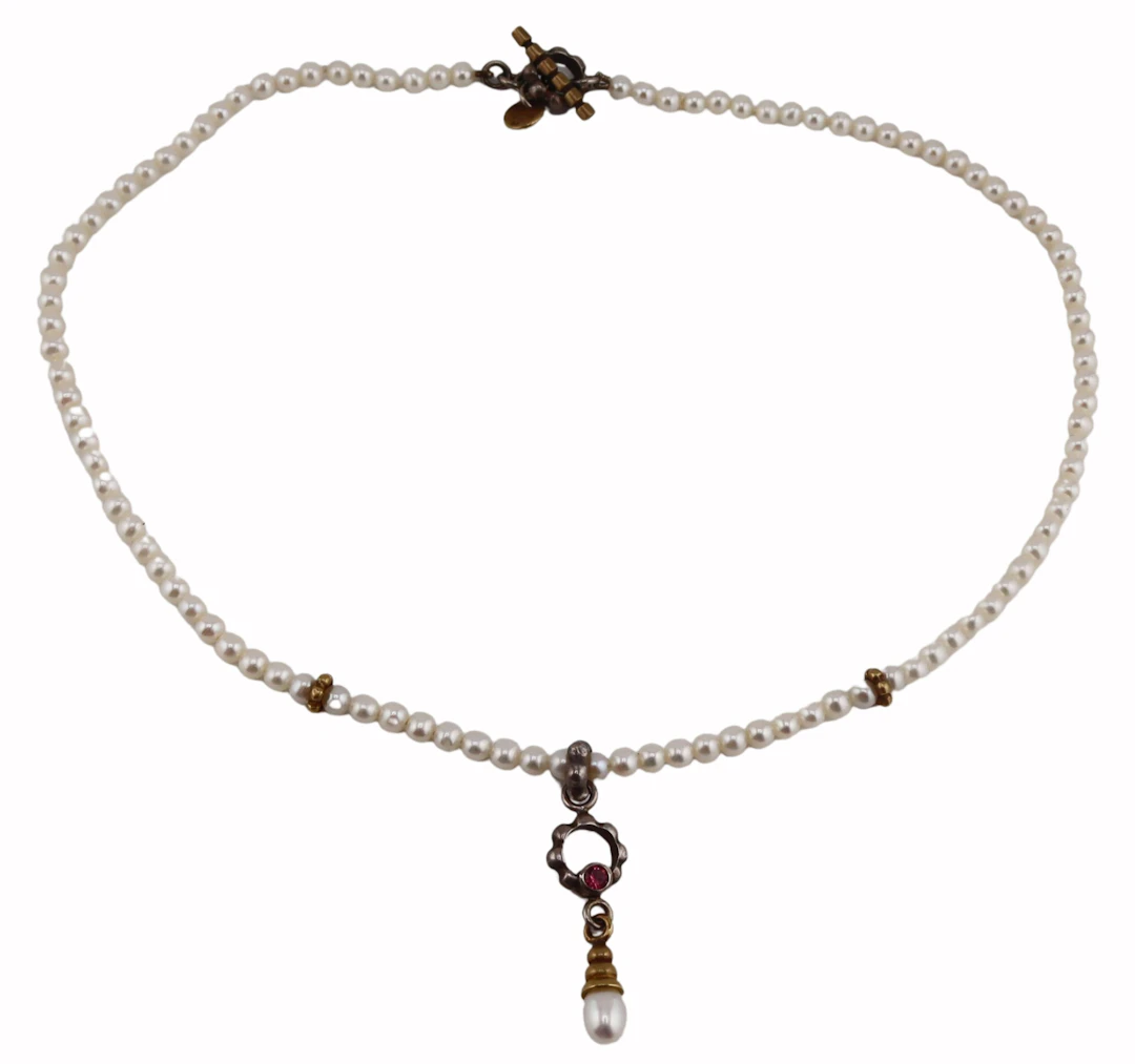 JEWELRY. Jane Bohan Sterling 14kt Gold Pearl and